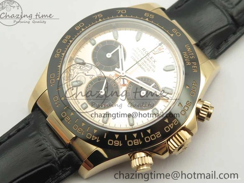 Leather 1:1 Gold Noob Rose Daytona RG Dial Edition SA4130 Best Strap On 116515 0416